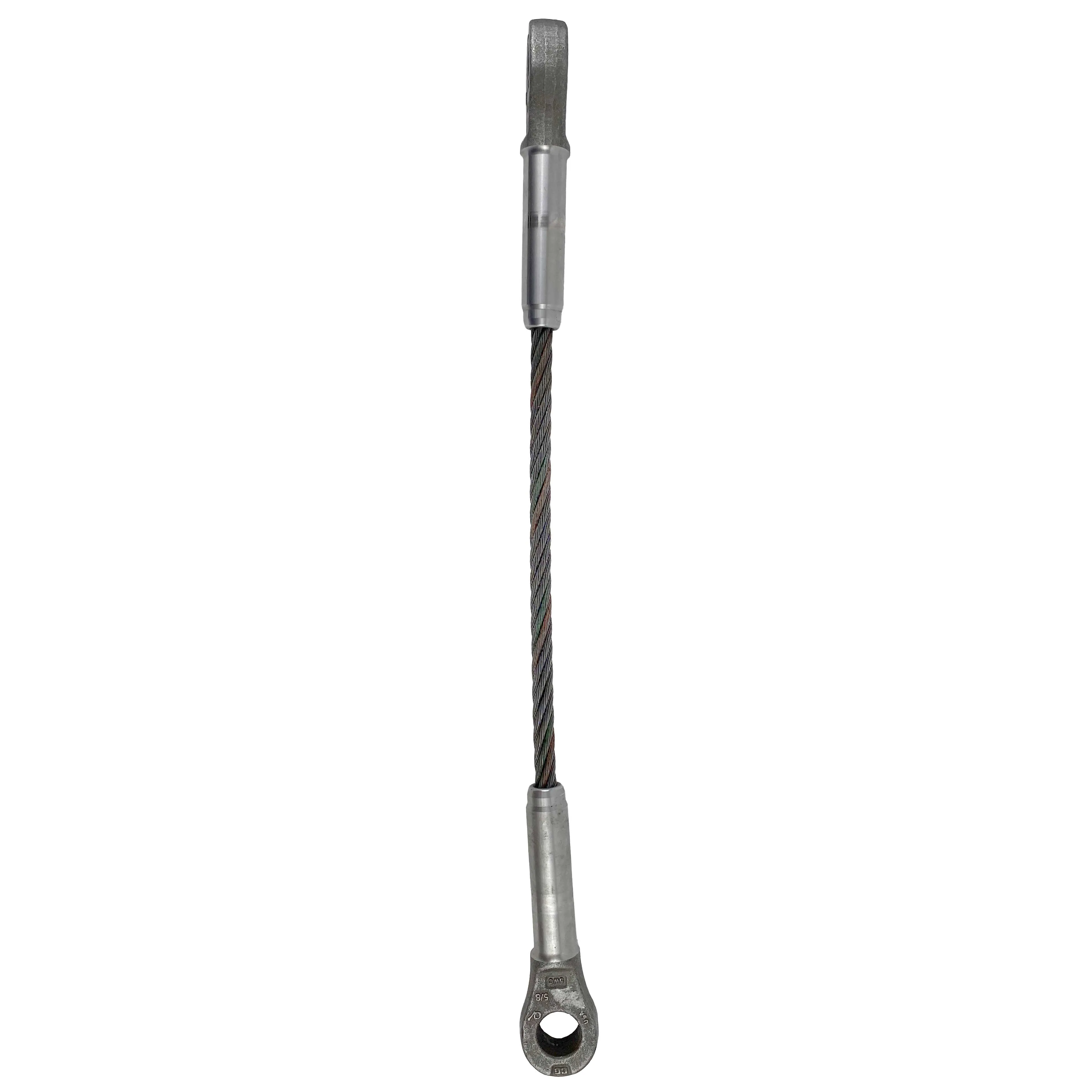 1" x 16' Closed and Closed Swage Socket Wire Rope Sling