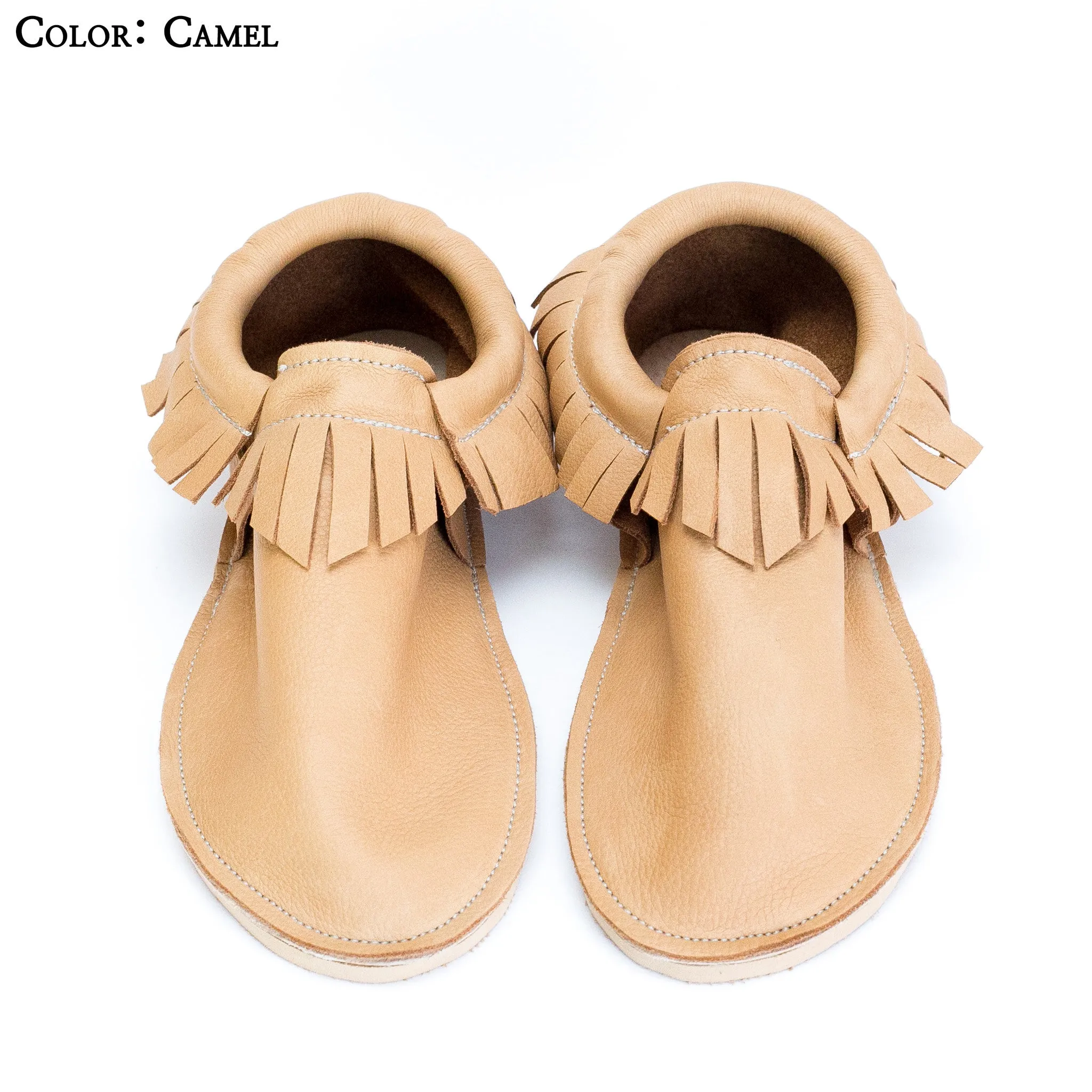 Adult Moccasin - Classic Fringe - Camel