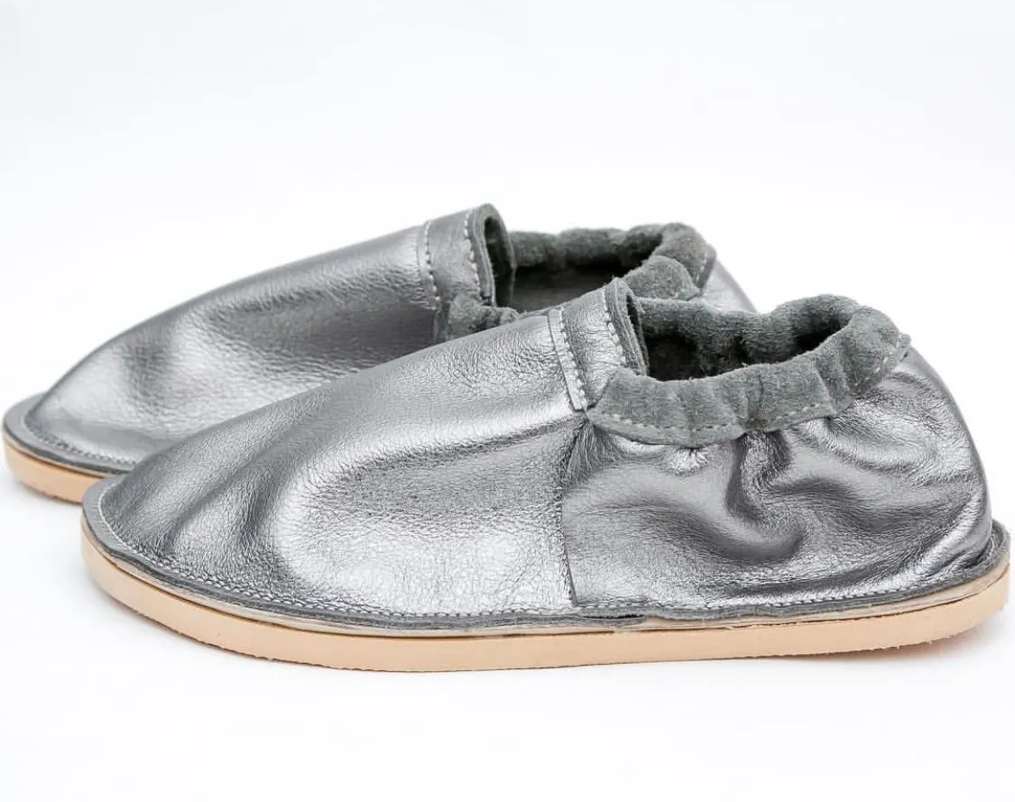 Adult Moccasin - Classic (Fringeless) - Pewter