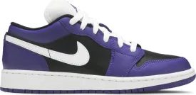 Air Jordan 1 Low GS Black Court Purple