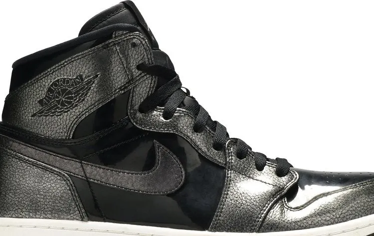 Air Jordan 1 Retro High Black Patent sneakers, black