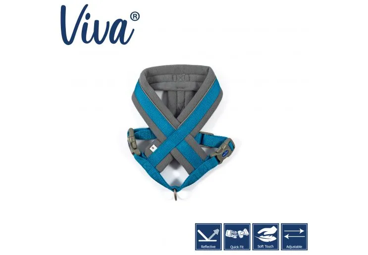 Ancol - Viva Nylon Padded Harness - Black - Medium (41-53cm)