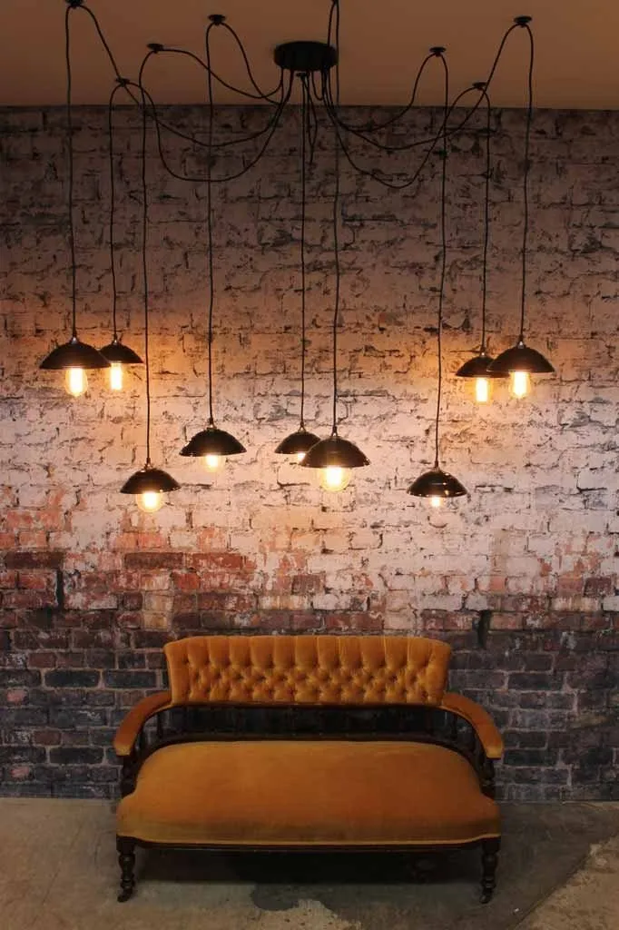 Bakelite Shade Chandelier - 9 Drop
