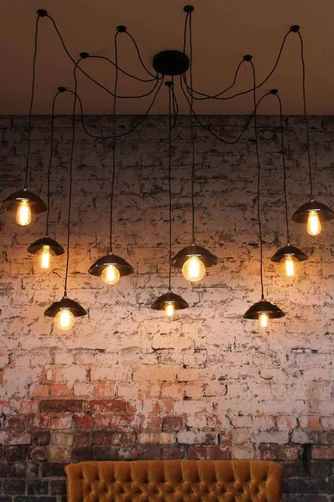 Bakelite Shade Chandelier - 9 Drop