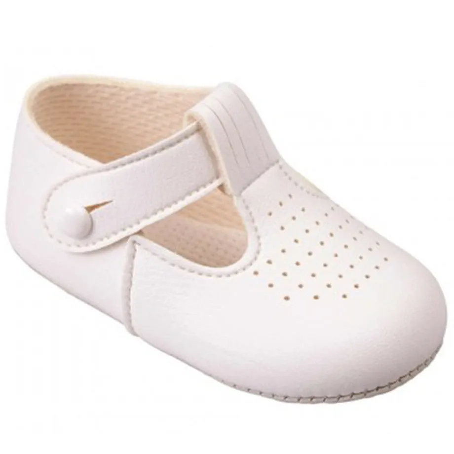 Baypods -  Baby pram shoes, white, B625