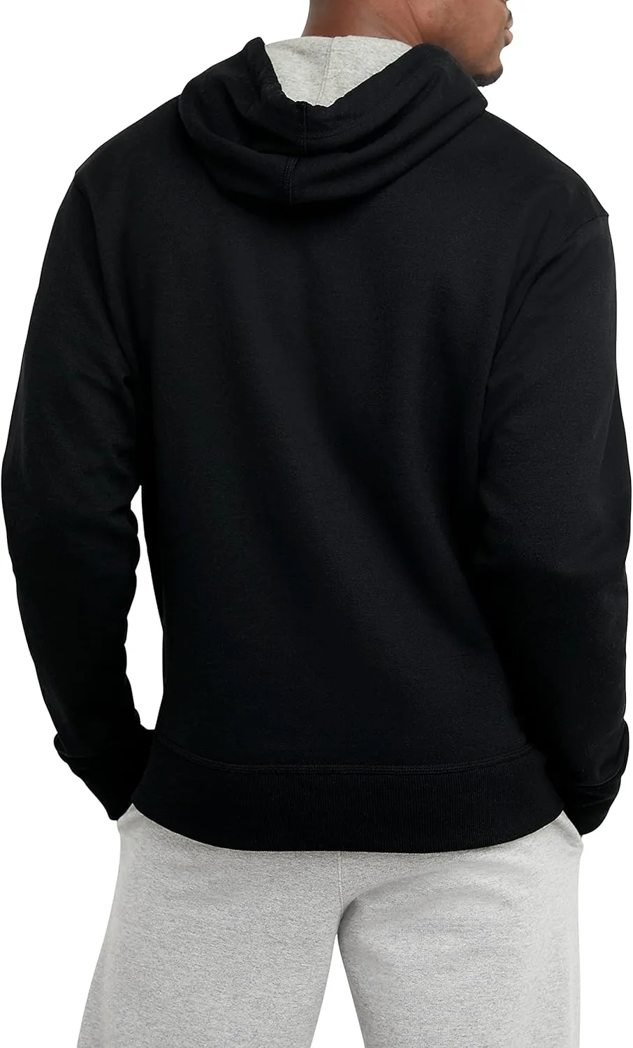 Champion Men's Powerblend Fleece Hoodie, Hooded Sweatshirt For Men, Script (Reg. or Big & Tall)