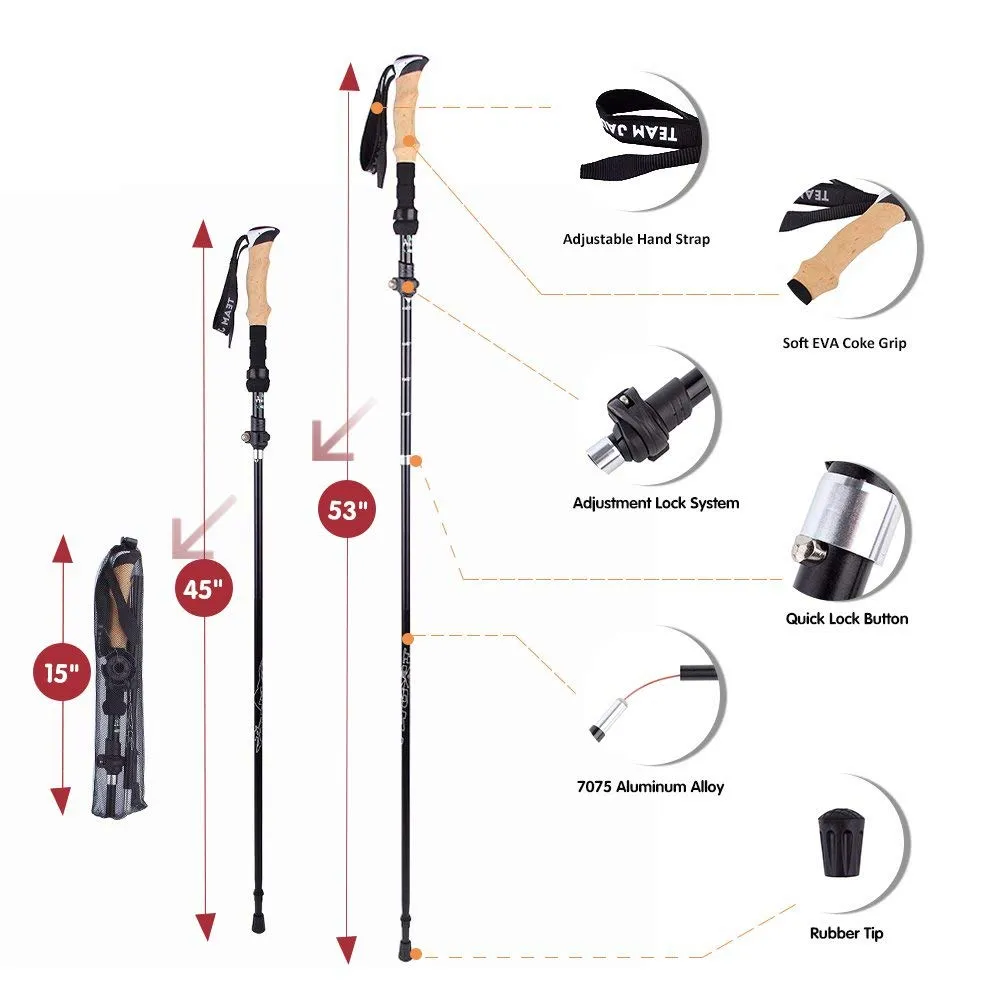 Collapsible Ultralight Telescopic Hiking Stick