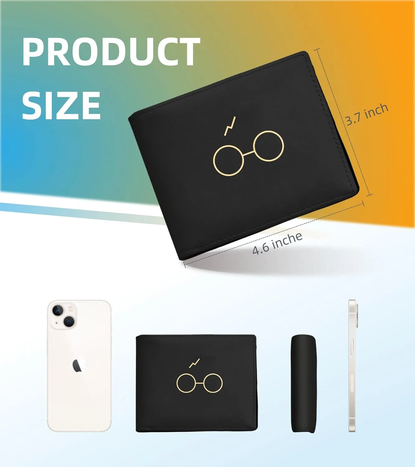 Credit Card Holder Wallet Rfid Blocking Kids Boys Bifold Teen Cool Cute for Cash with ID Window Cardholder Teenage Teenager, Eyeglass