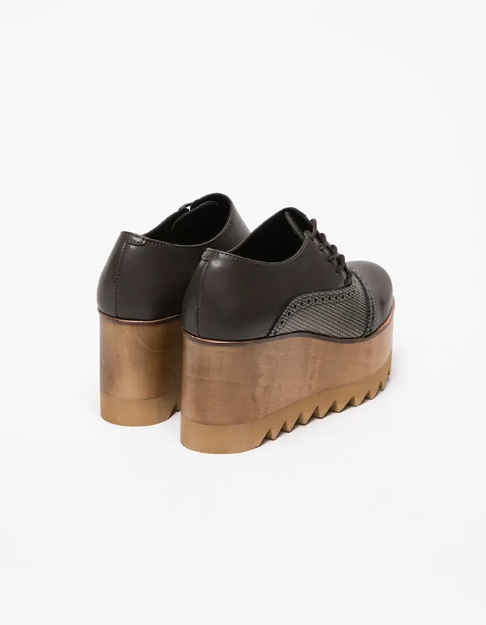 Dali Derby Brown & Gold Shoes
