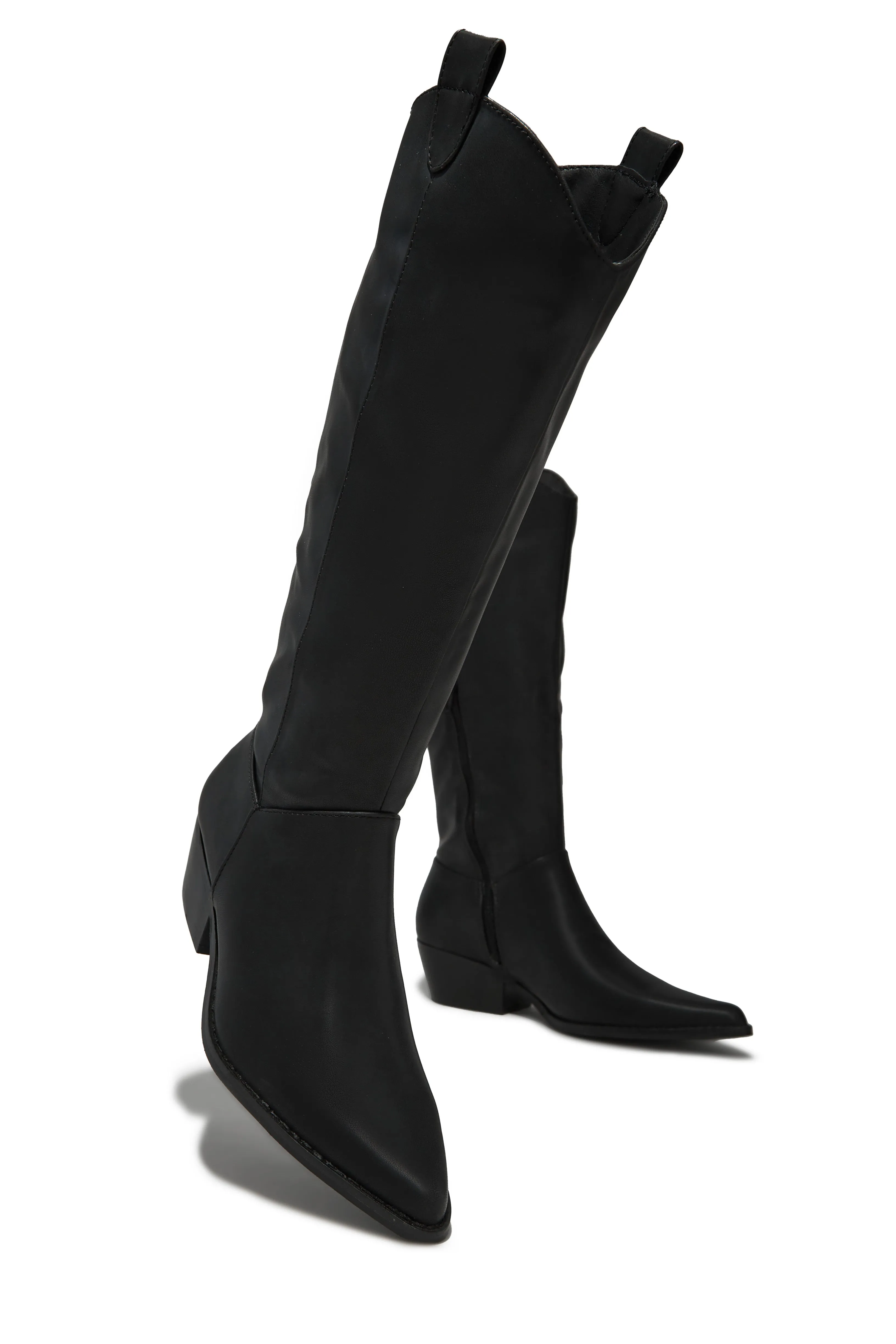 Dallas Western Cowgirl Boots - Black