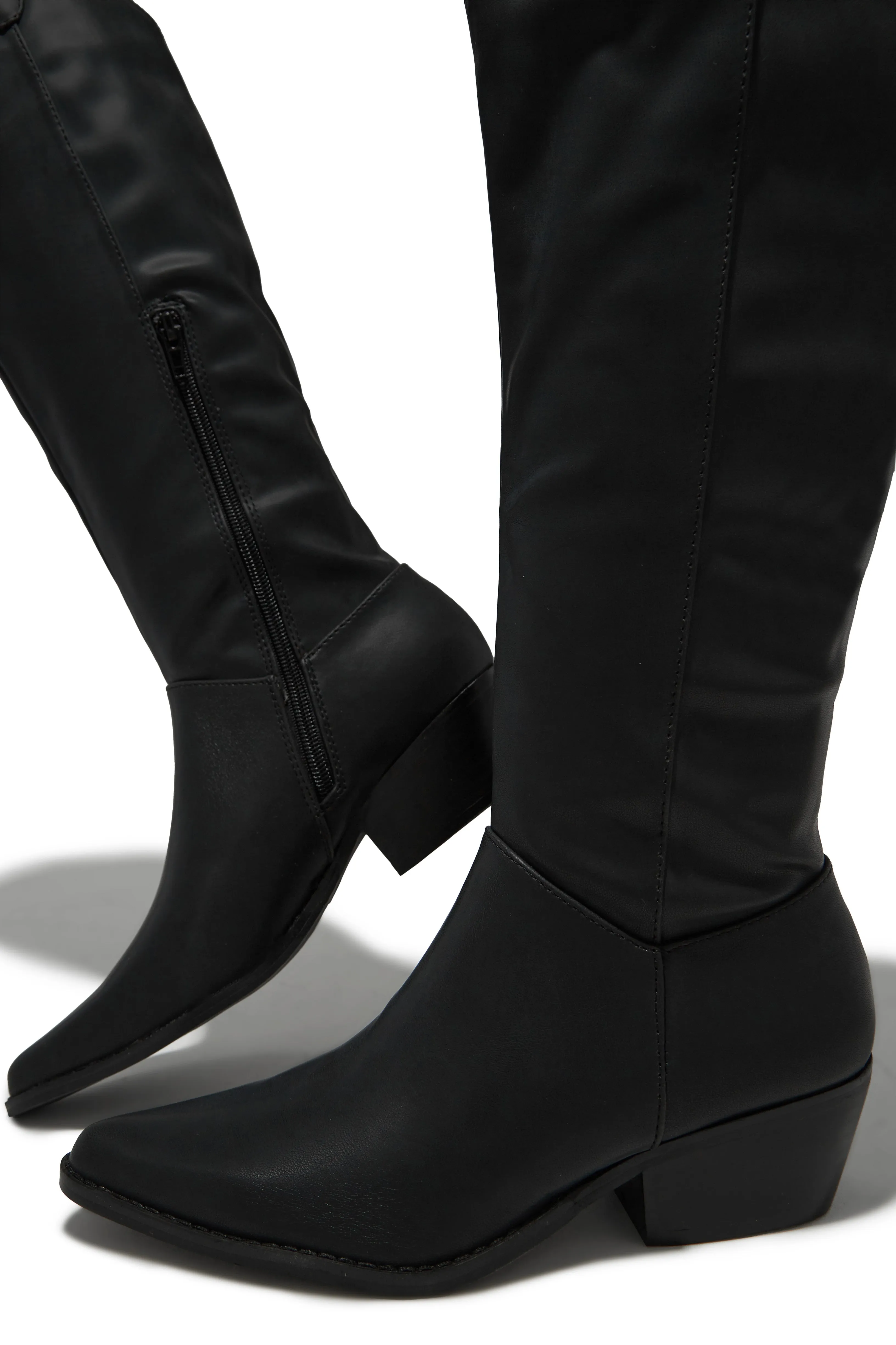 Dallas Western Cowgirl Boots - Black