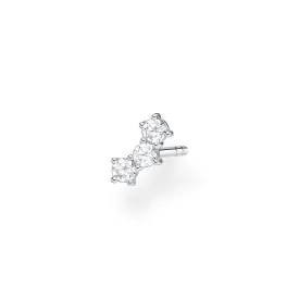 Ear Stud White Stones (Single)