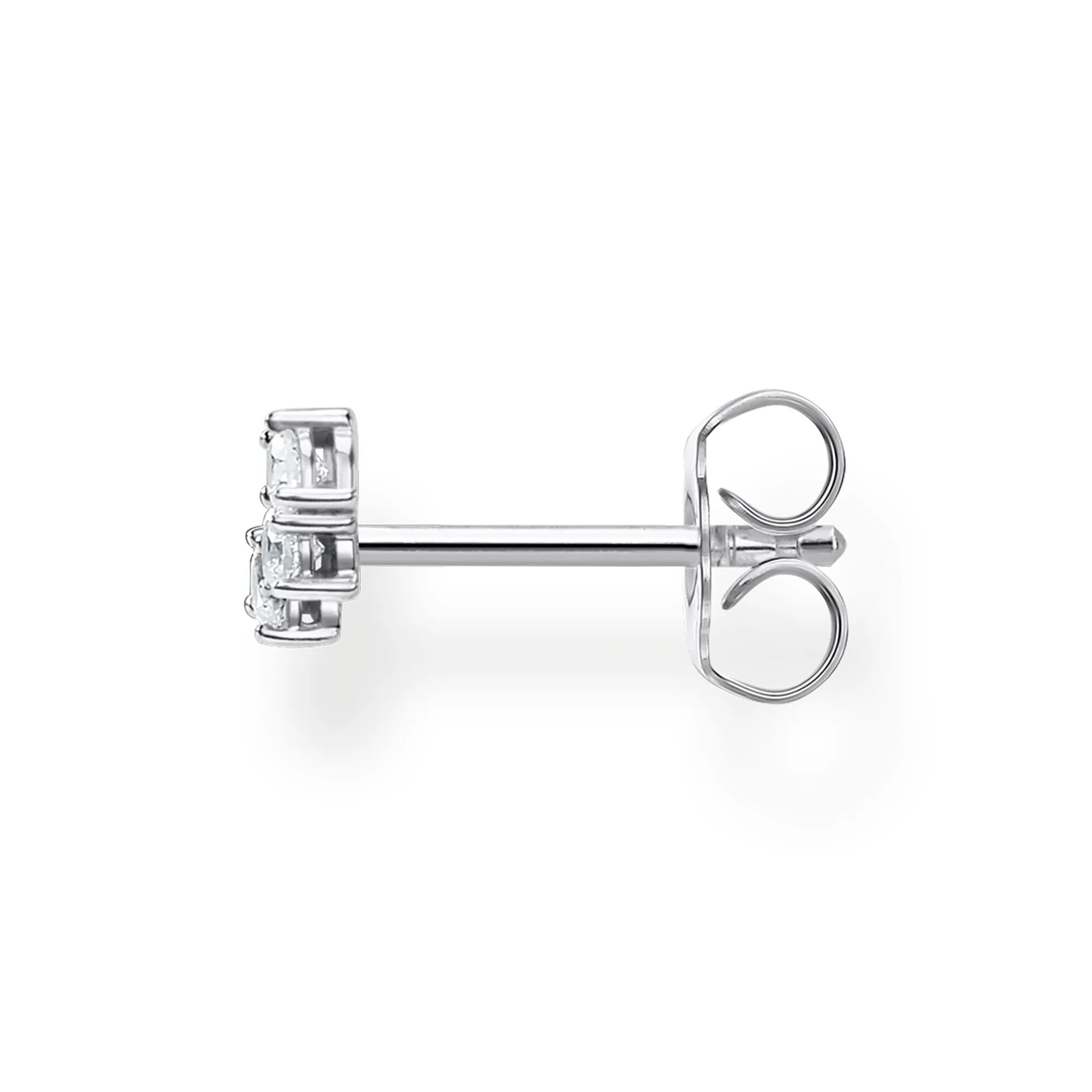 Ear Stud White Stones (Single)