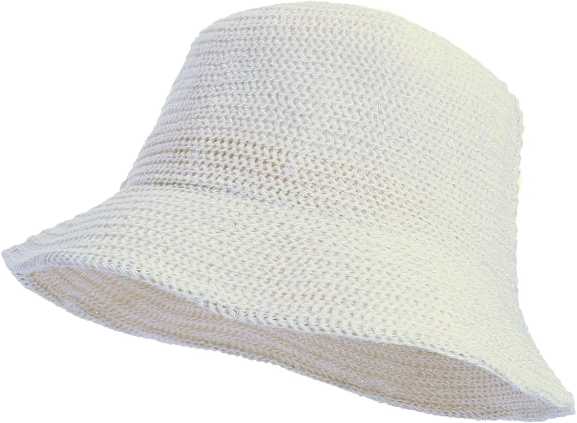 Eigso Mesh Woven Bucket Hat for Women Men Womens Fashion Outdoor Fisherman Cap for Woman Man