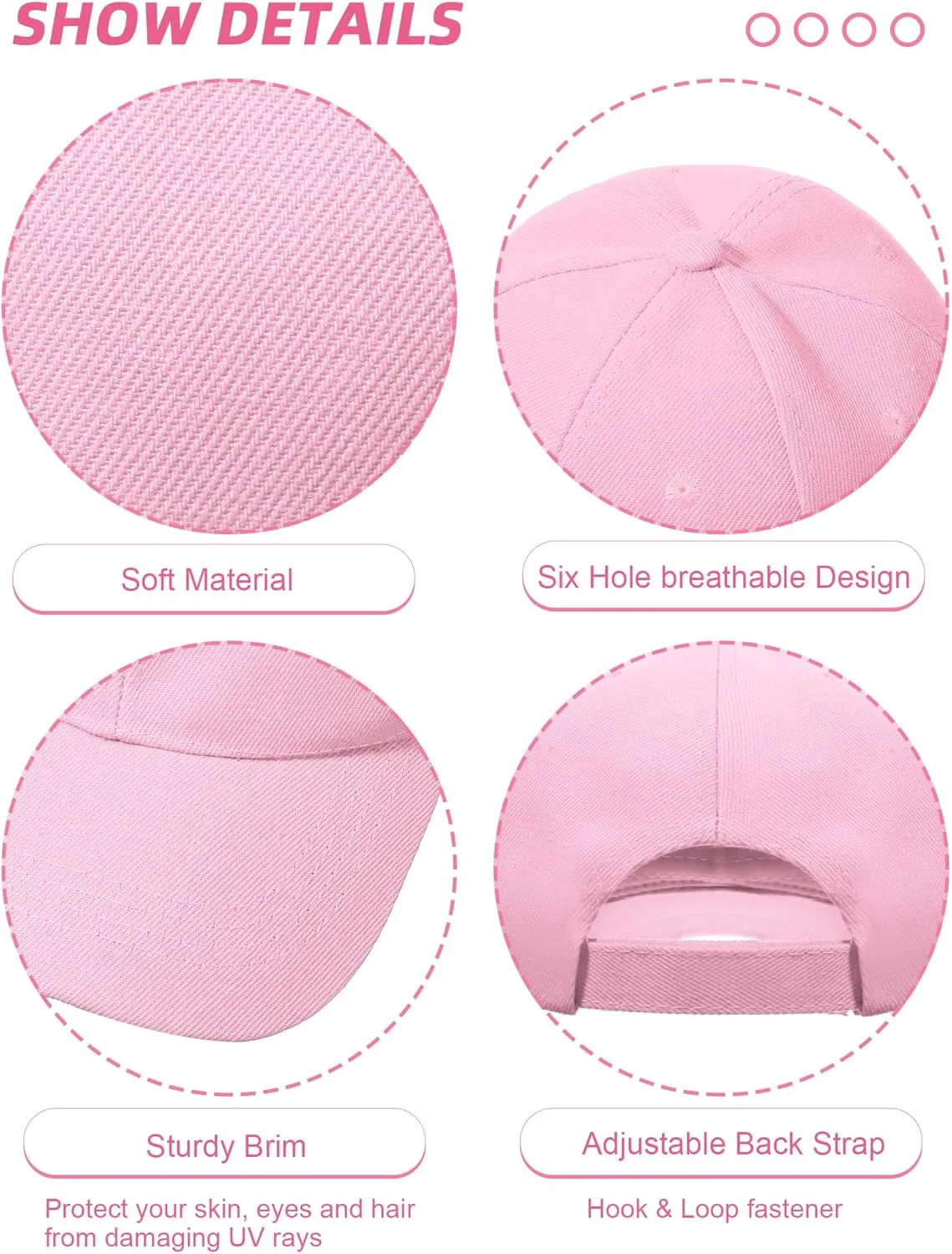 Foaincore 36 Pack Blank Baseball Cap Bulk Adjustable Back Strap Sublimation Hats Plain Unisex Trucker Hat for Men Women