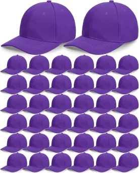 Foaincore 36 Pack Blank Baseball Cap Bulk Adjustable Back Strap Sublimation Hats Plain Unisex Trucker Hat for Men Women