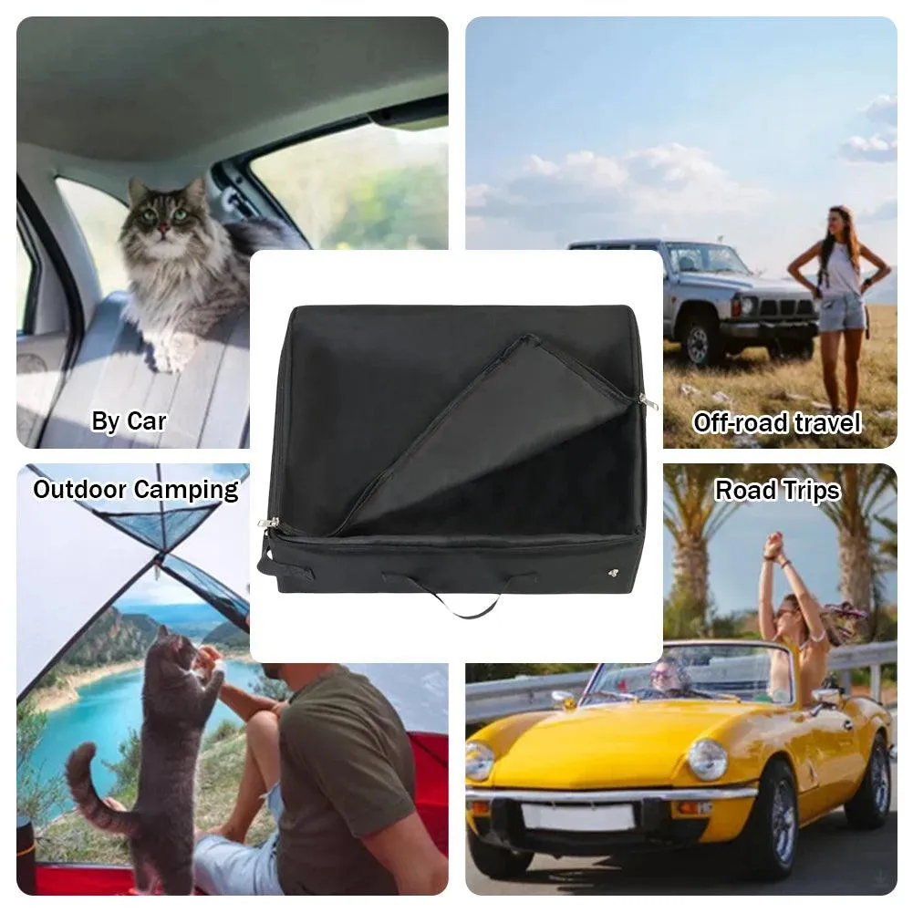 Foldable Portable Oxford Cat Litter Box