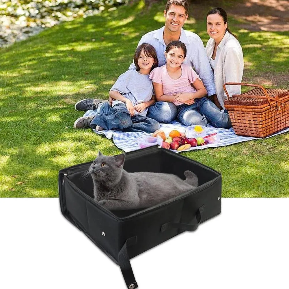 Foldable Portable Oxford Cat Litter Box