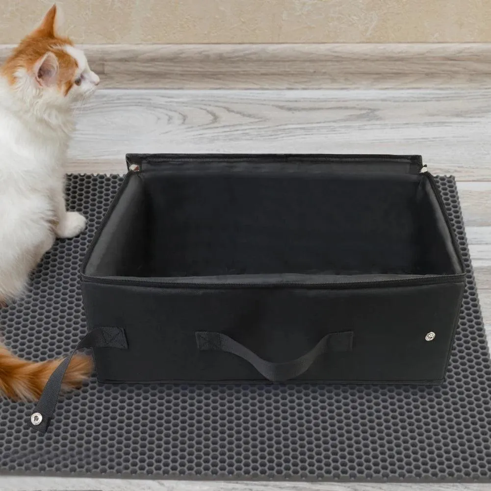 Foldable Portable Oxford Cat Litter Box