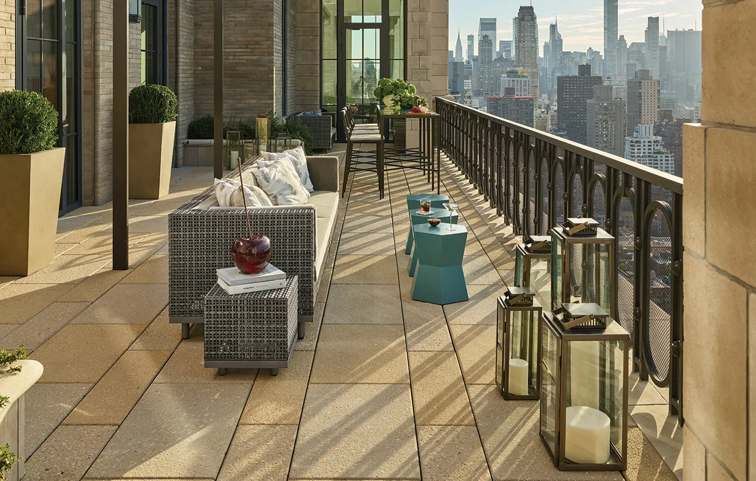 JANUS et Cie Facet Aluminum Side Table