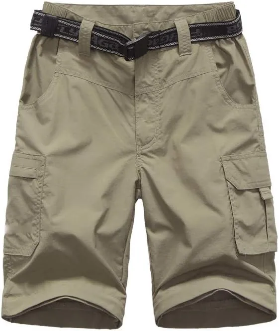 JOMLUN Boy??s Scout Pants Convertible Hiking Quick Dry Zip Off Pants Outdoor Climbing Casual Trouser Kids Youth Cargo Pants