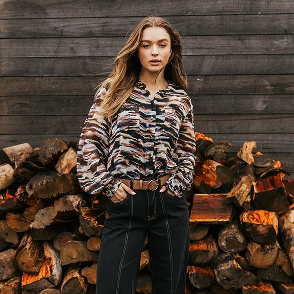 Mala Abstract Blouse - Print
