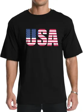 Men's Graphic Tees, Short Sleeve USA Flag Crewneck Casual American Patriotic Regular T-Shirt for Men