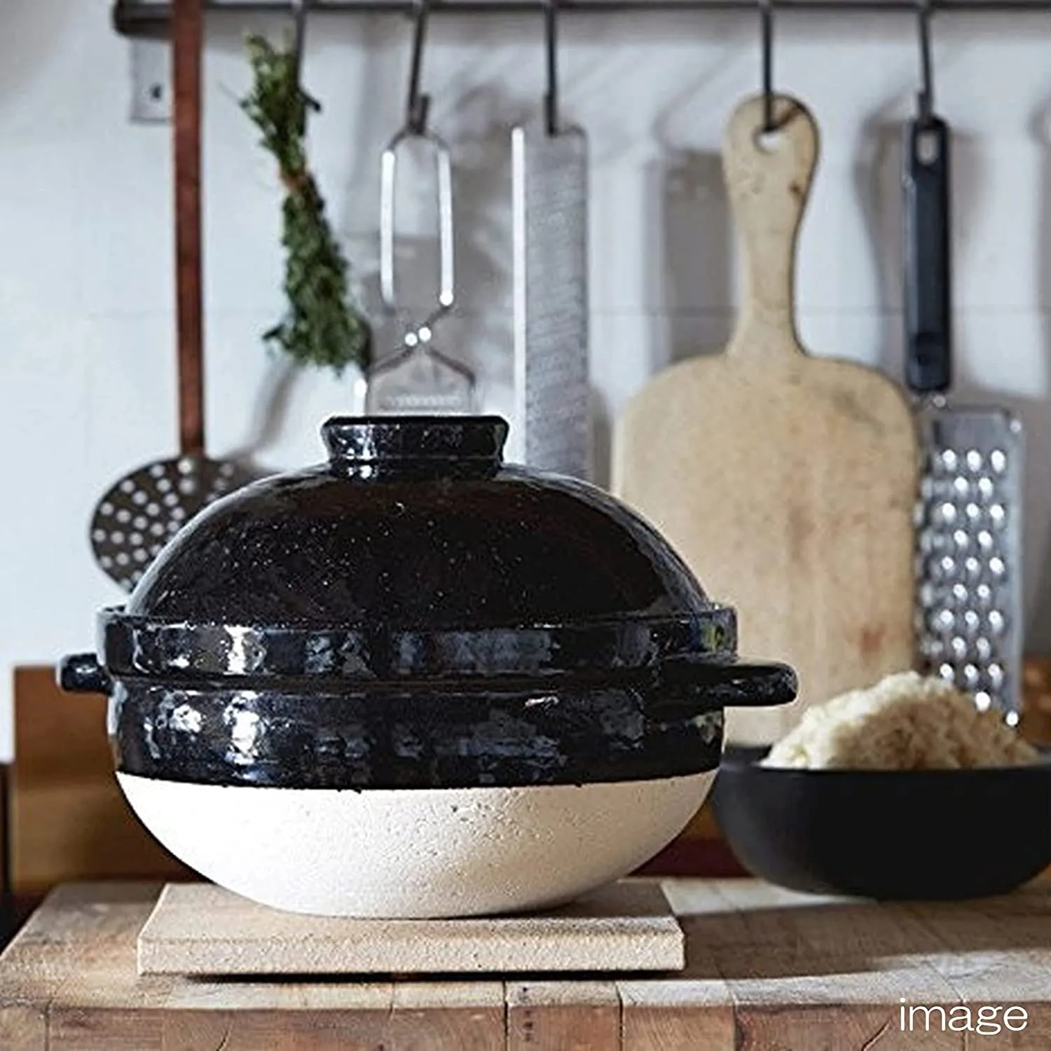 NAGATANIEN KAMADO SAN 5- Rice Cup 26cm Donabe Rice Cooker Clay Pot