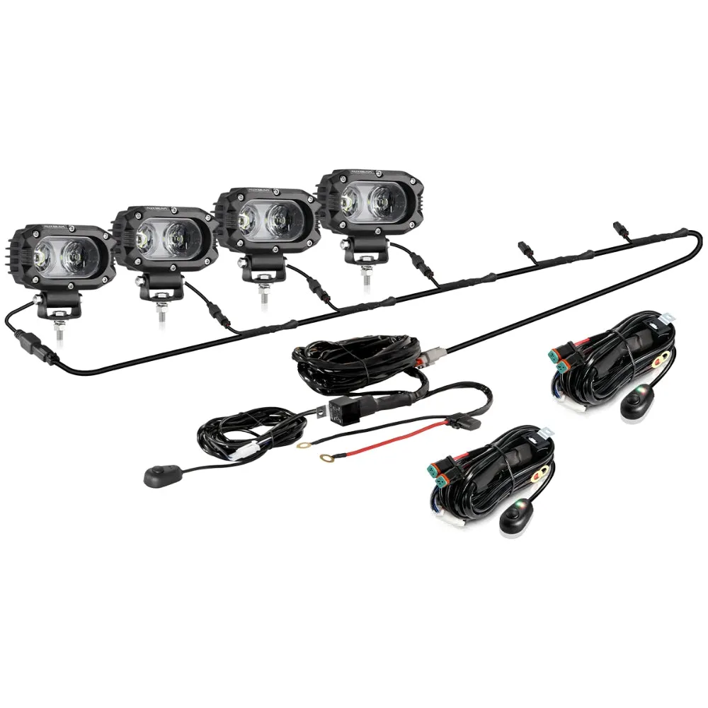 R4 Series | 4 Inch 60W Corrugated Lens 120° Wide Beam LED Pods Lights
