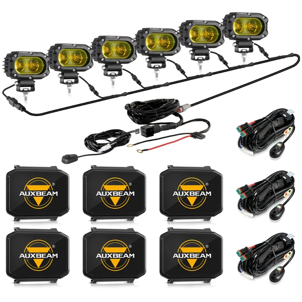 R4 Series | 4 Inch 60W LED Pods Light Flood Beam Amber Light
