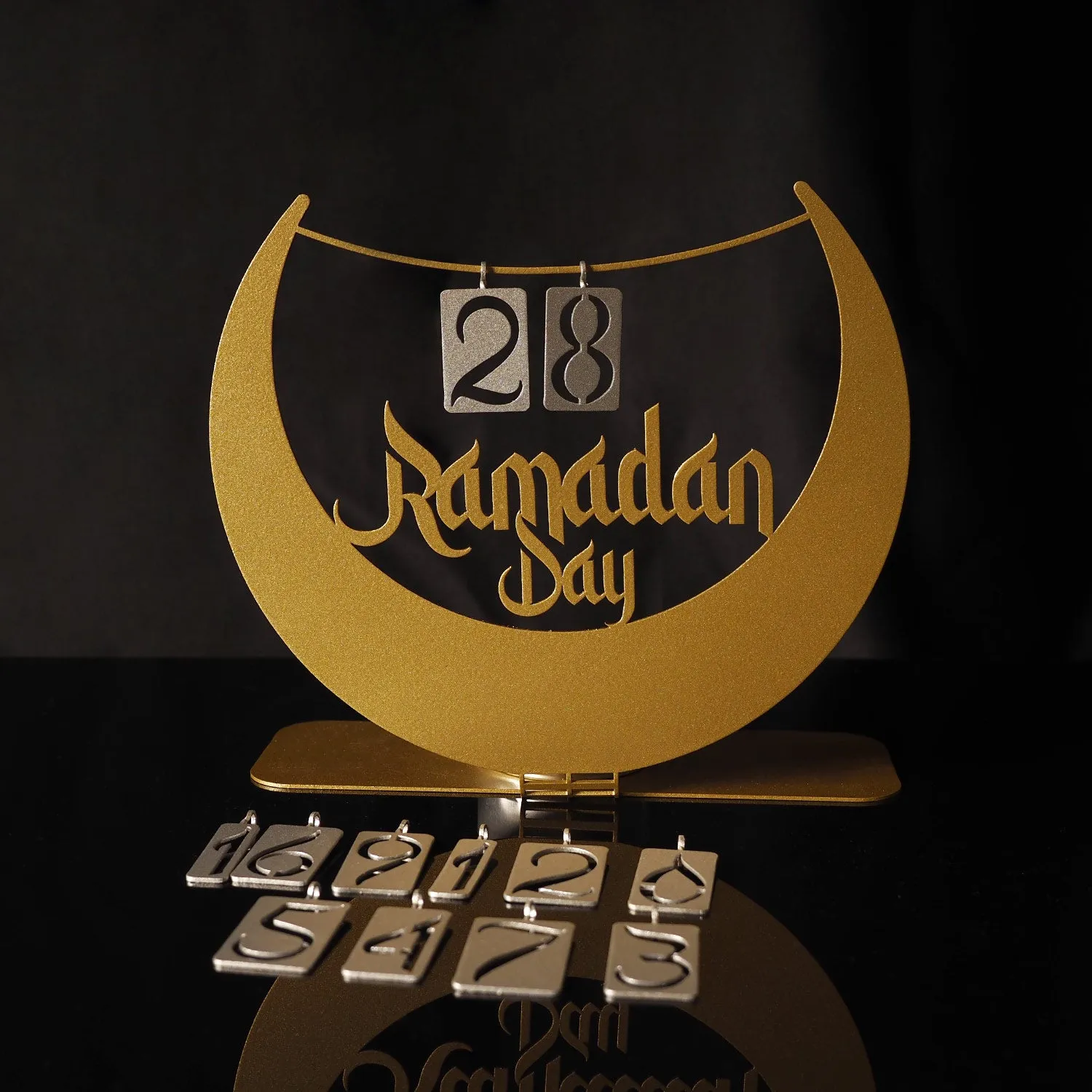 Ramadan Calendar Metal Tabletop Decor - WAMH125