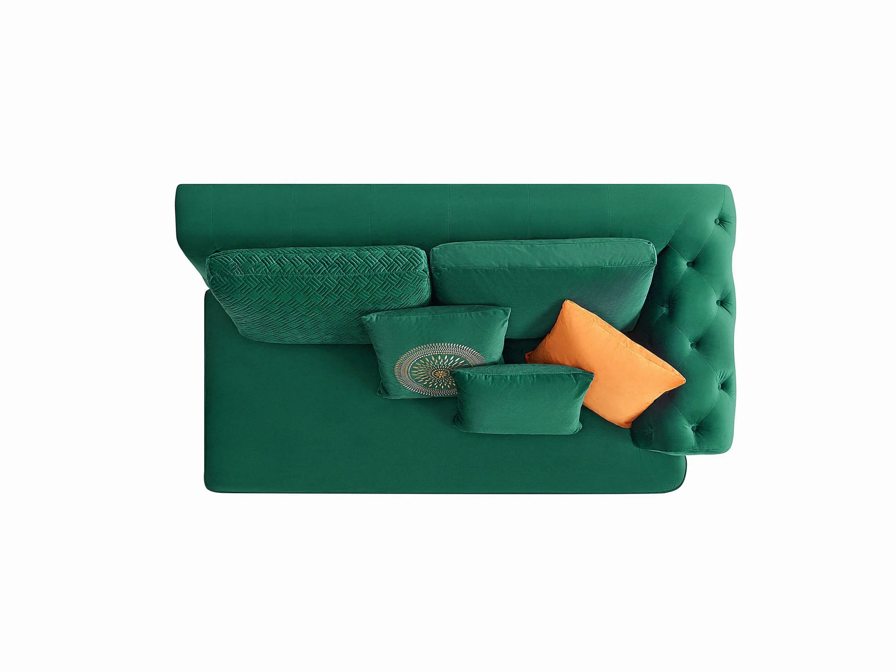 Rubeza Sofia  2 Seater/Corner/2 Seater - Emerald Green