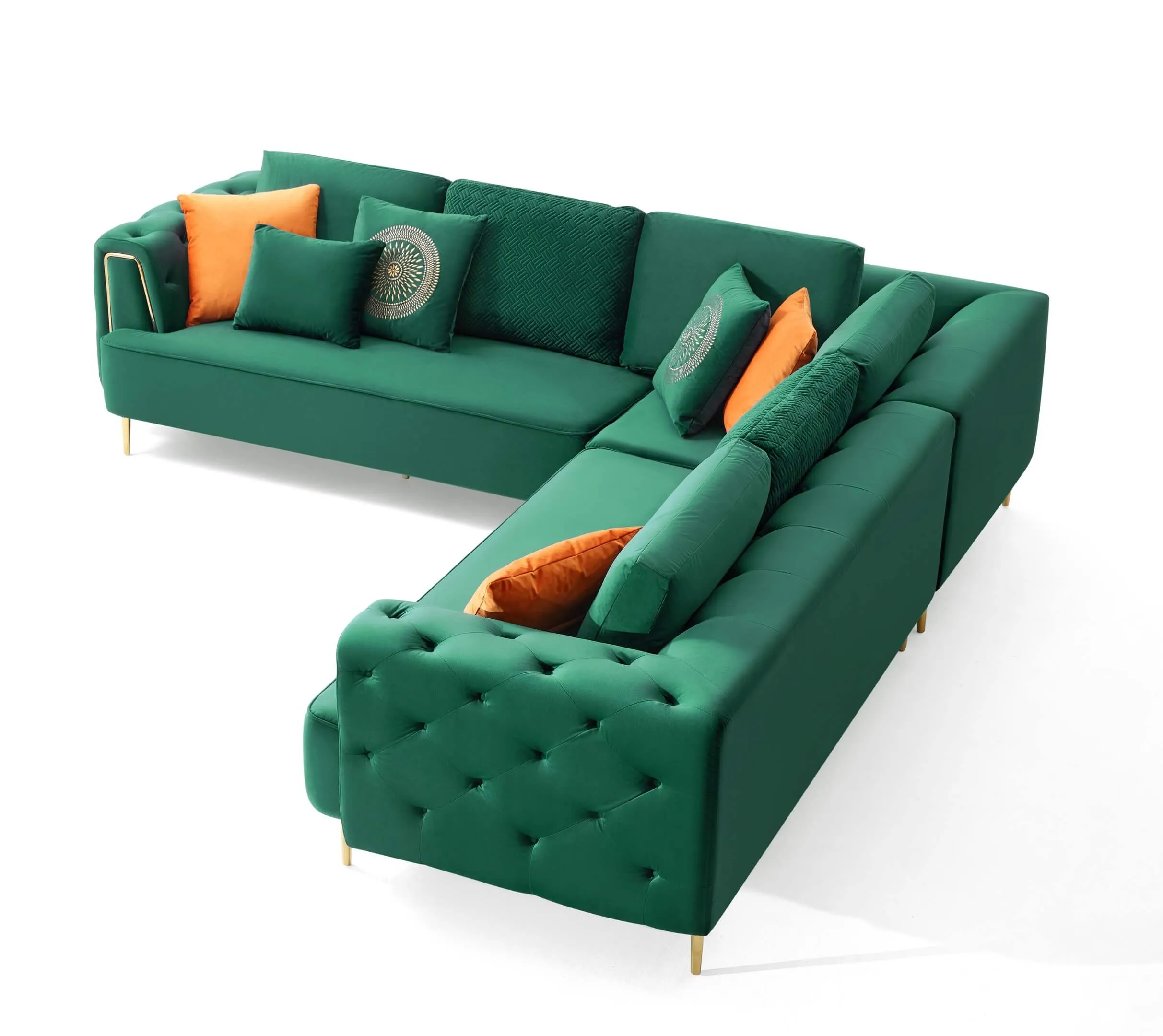 Rubeza Sofia  2 Seater/Corner/2 Seater - Emerald Green