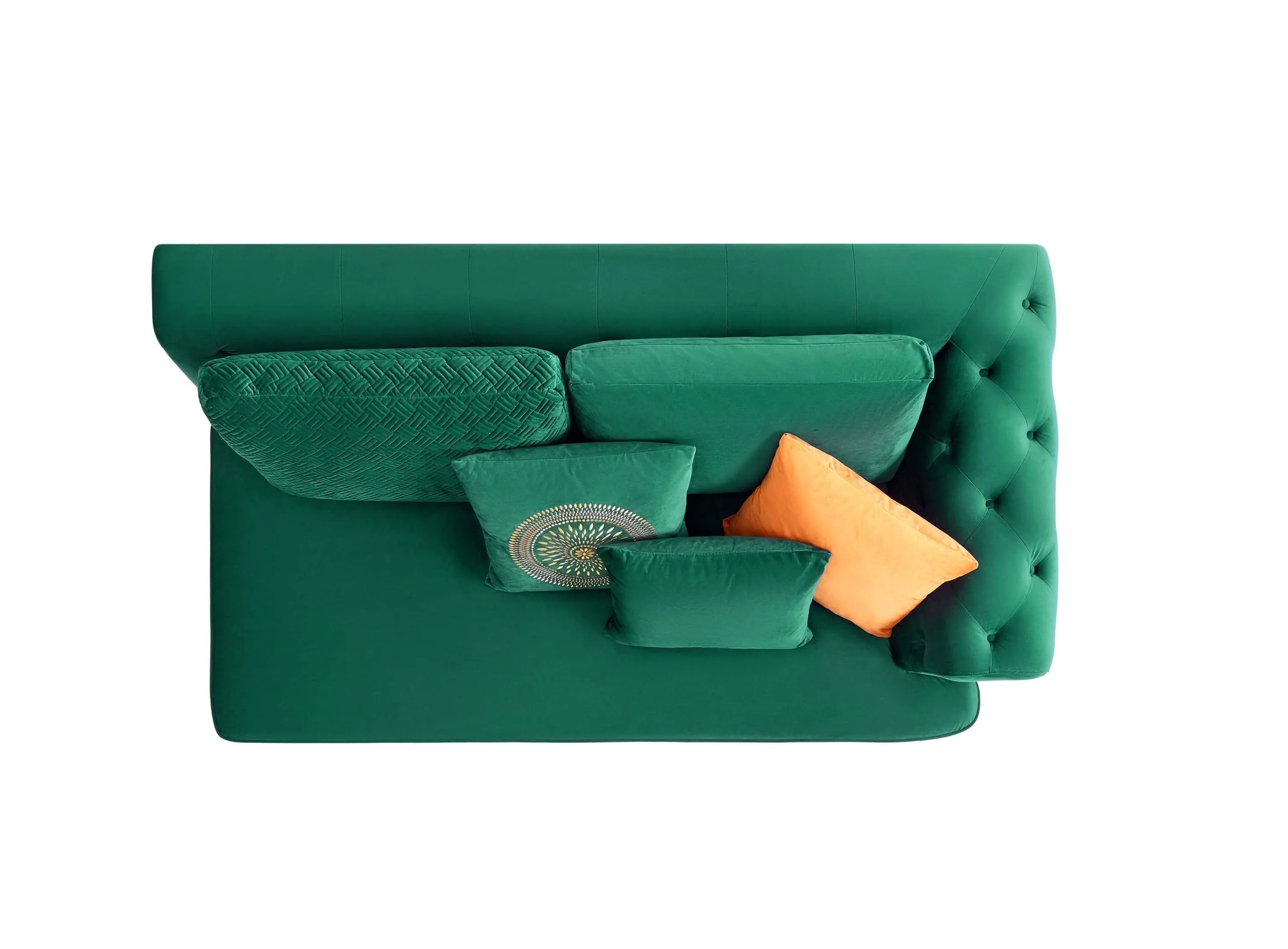 Rubeza Sofia  2 Seater/Corner/2 Seater - Emerald Green