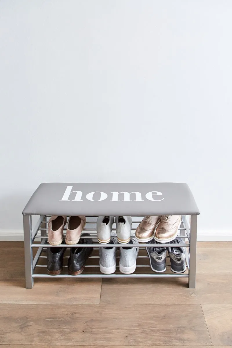 Shoe Rack With Cushion "Home" or "Star"
