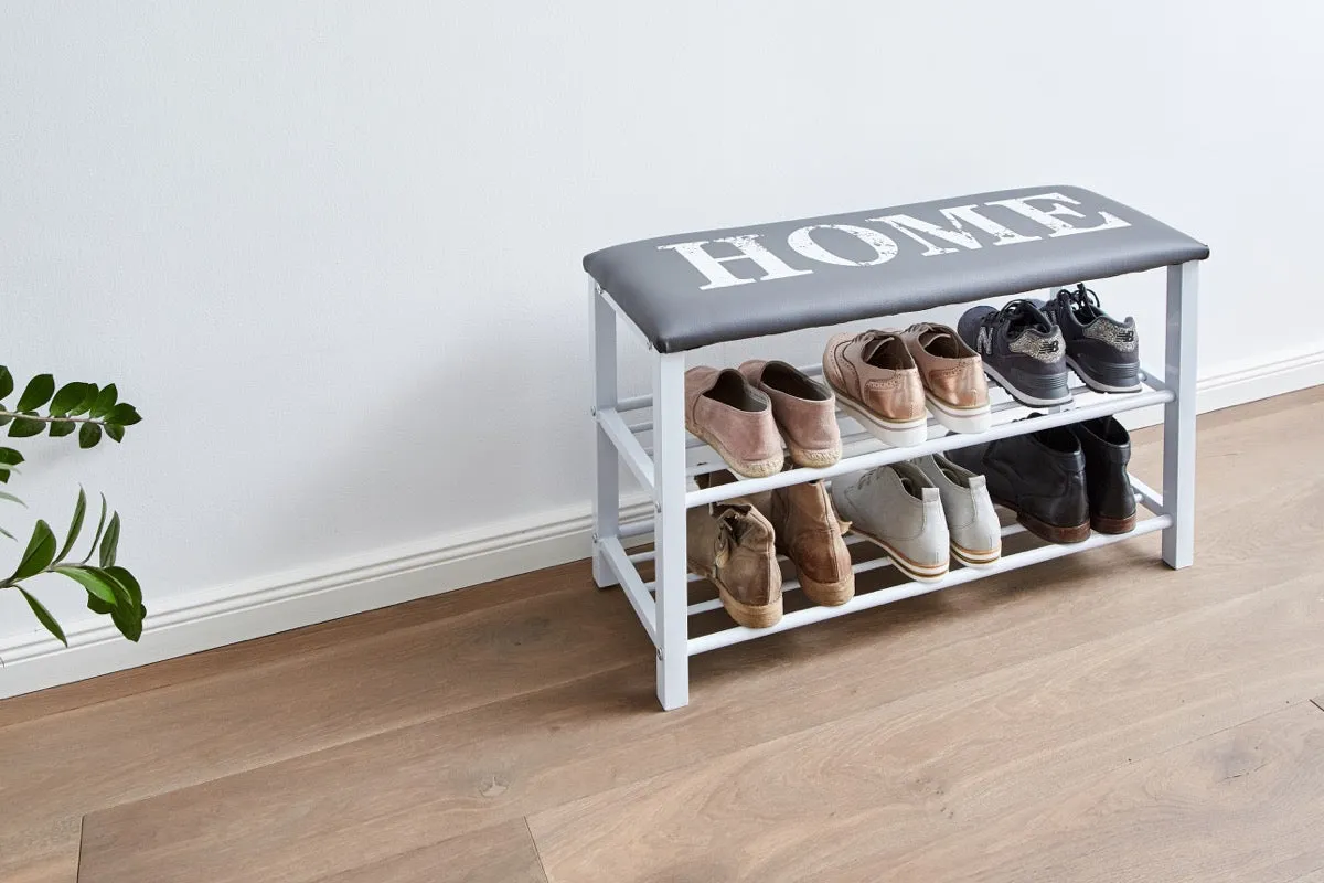 Shoe Rack With Cushion "Home" or "Star"