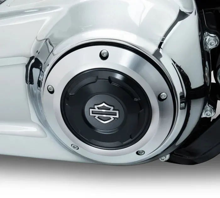 SWITCHBACK DERBY COVER - M8 SOFTAIL 19  (MACHINED)