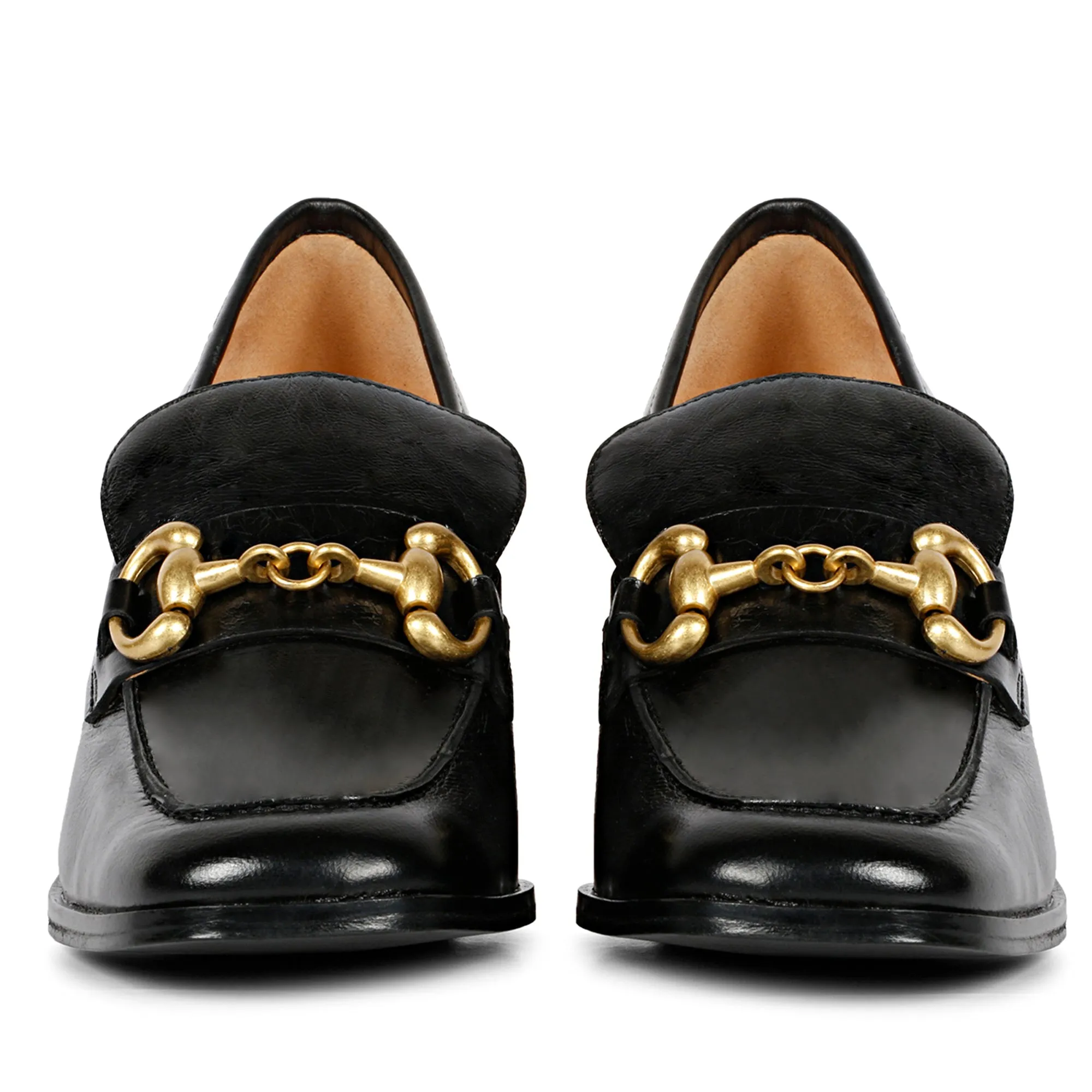 Valentina Black Leather Handcrafted Shoes