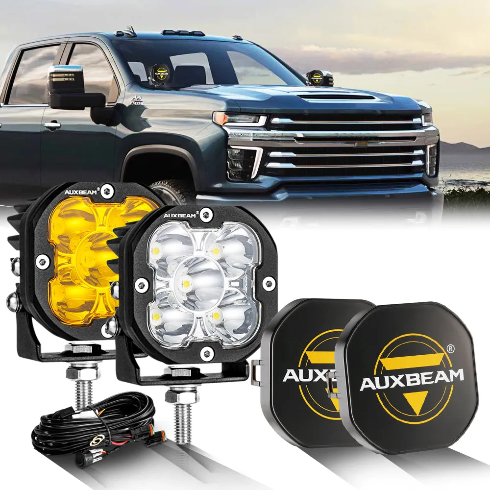 XP-ULTRA Series 3 Inch 80W 9600LM LED Pods Lights White&Amber