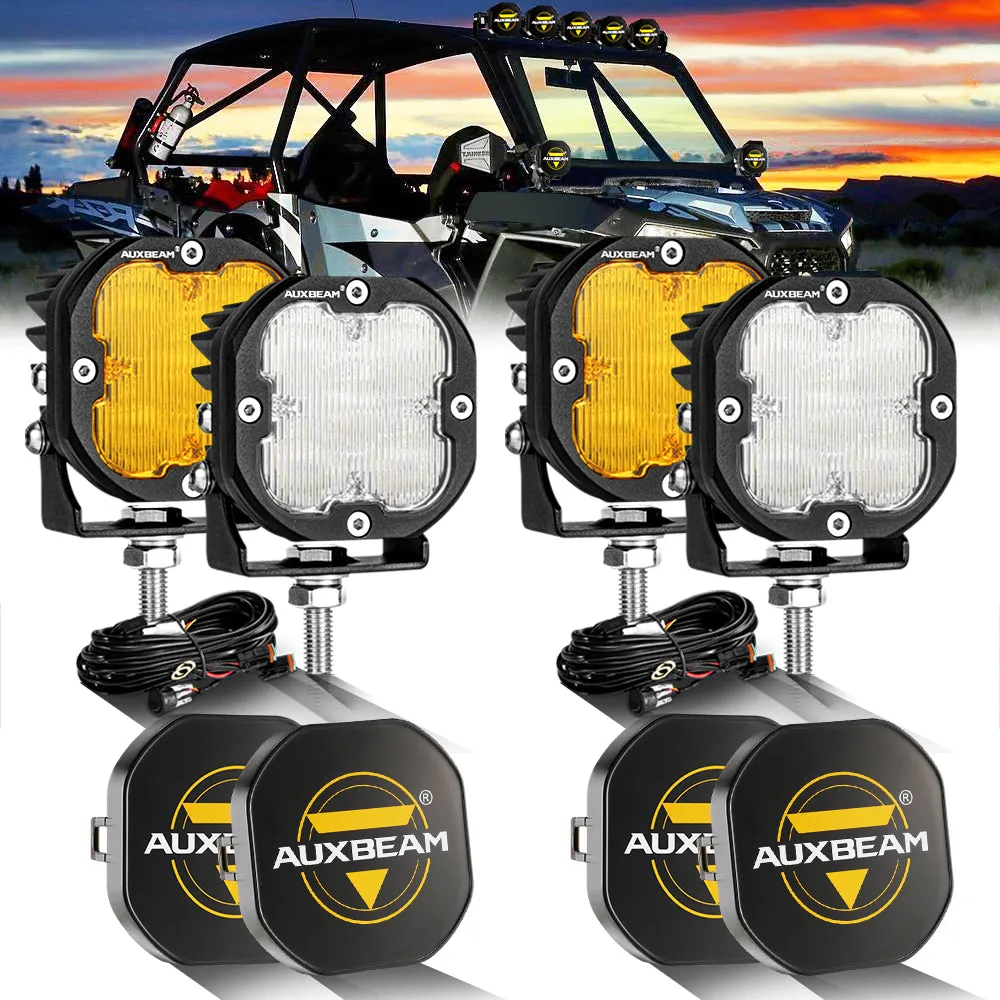 XP-ULTRA Series 3 Inch 80W 9600LM LED Pods Lights White&Amber