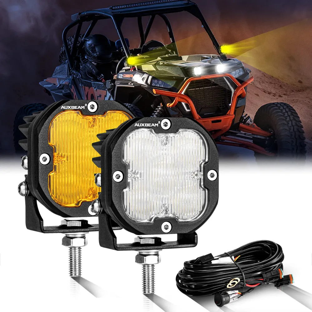 XP-ULTRA Series 3 Inch 80W 9600LM LED Pods Lights White&Amber