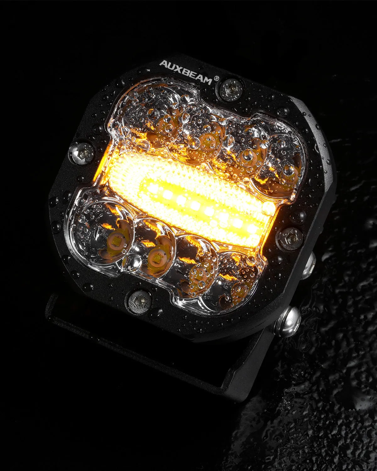 XP-ULTRA Series 3 INCH 96W 9600LM LED PODS 6 MODES WHITE AMBER FLASHING LED DRIVING LIGHTS